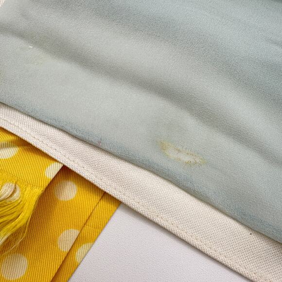 Vintage Silk Scarf Lot – Polka Dot, Plaid & Sheer 1950s–1970s Styles - Picture 10 of 12